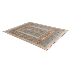 Tappeto Siva Pakistan 150x202 Blu Grigio Beige