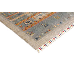 Tappeto Siva Pakistan 150x202 Blu Grigio Beige