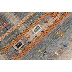 Tappeto Siva Pakistan 150x202 Blu Grigio Beige