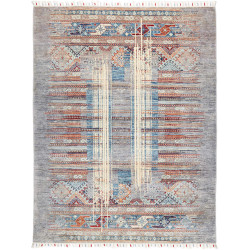 Tappeto Siva Pakistan 148x193 Grigio Blu Celest