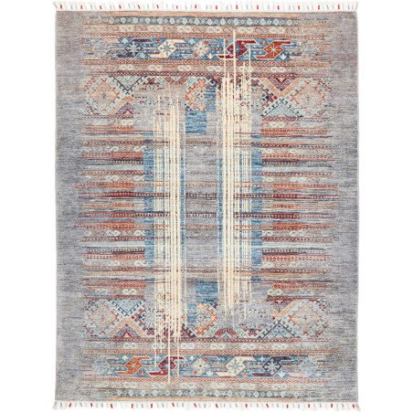 Tappeto Siva Pakistan 148x193 Grigio Blu Celest