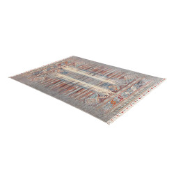 Tappeto Siva Pakistan 148x193 Grigio Blu Celest