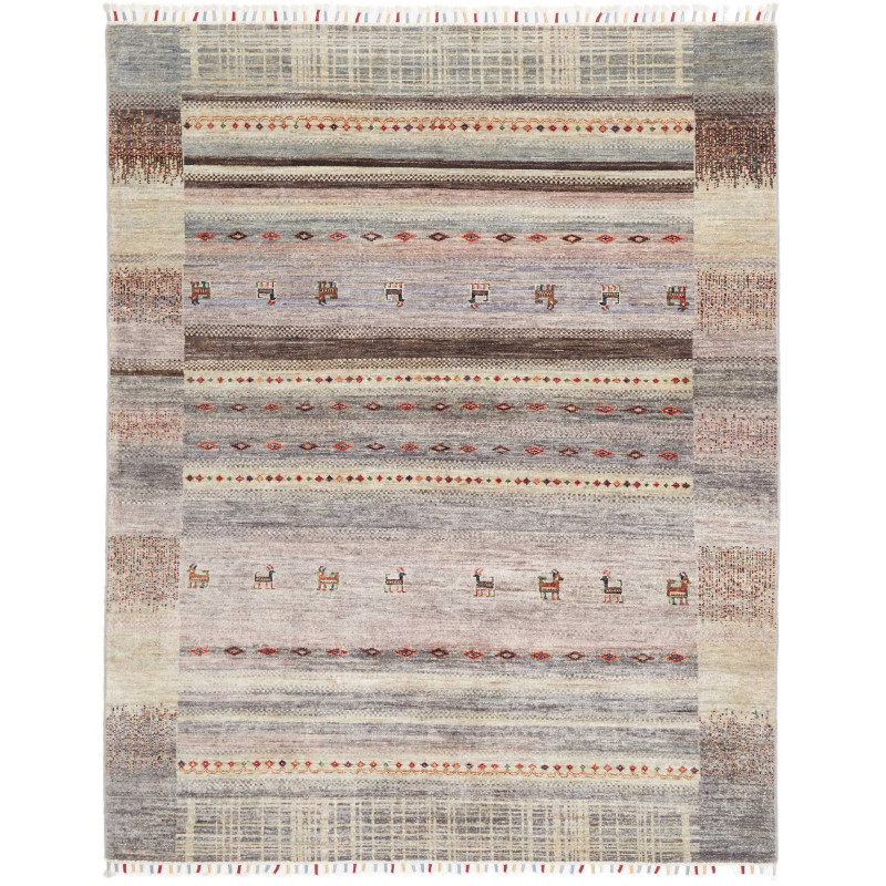 Tappeto Siva Pakistan 155x194 Grigio Chiaro Bei