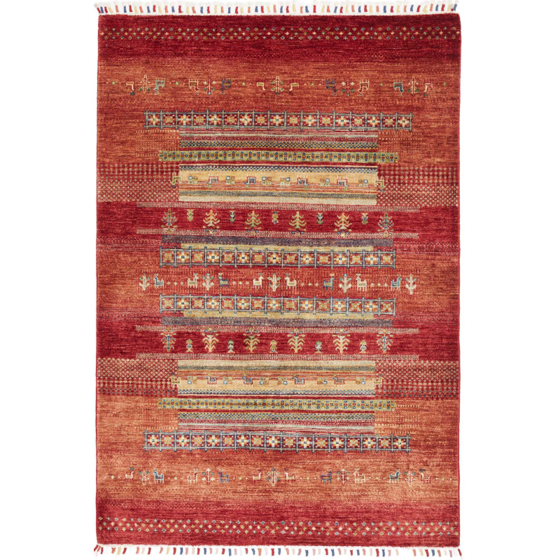 Tappeto Siva Pakistan 125x183 Rosso Terracotta
