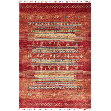 Tappeto Siva Pakistan 125x183 Rosso Terracotta