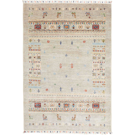Tappeto Siva Pakistan 122x178 Grigio Beige Ross