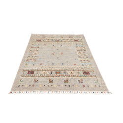 Tappeto Siva Pakistan 122x178 Grigio Beige Ross