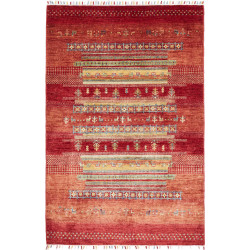 Tappeto Siva Pakistan 124x186 Rosso Arancio Ter