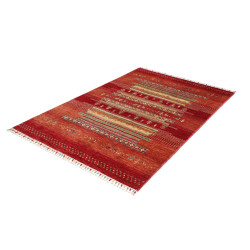 Tappeto Siva Pakistan 124x186 Rosso Arancio Ter