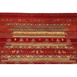 Tappeto Siva Pakistan 124x186 Rosso Arancio Ter