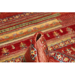 Tappeto Siva Pakistan 124x186 Rosso Arancio Ter