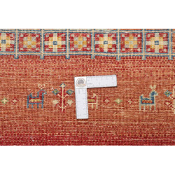 Tappeto Siva Pakistan 124x186 Rosso Arancio Ter