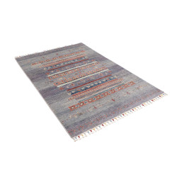 Tappeto Siva Pakistan 123x181 Blu Lavanda Grigi