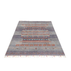 Tappeto Siva Pakistan 123x181 Blu Lavanda Grigi