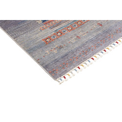 Tappeto Siva Pakistan 123x181 Blu Lavanda Grigi