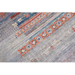 Tappeto Siva Pakistan 123x181 Blu Lavanda Grigi