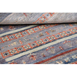 Tappeto Siva Pakistan 123x181 Blu Lavanda Grigi