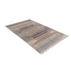 Tappeto Siva Pakistan 120x186 Azzurro Grigio Bl