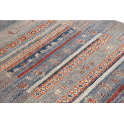Tappeto Siva Pakistan 120x186 Azzurro Grigio Bl
