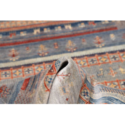 Tappeto Siva Pakistan 120x186 Azzurro Grigio Bl