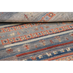 Tappeto Siva Pakistan 120x186 Azzurro Grigio Bl