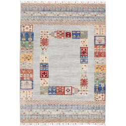Tappeto Siva Pakistan 128x180 Azzurro Grigio Bl