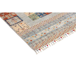 Tappeto Siva Pakistan 128x180 Azzurro Grigio Bl