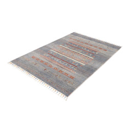 Tappeto Siva Pakistan 124x173 Blu Grigio Terrac