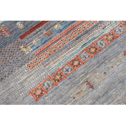 Tappeto Siva Pakistan 124x173 Blu Grigio Terrac