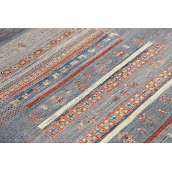 Tappeto Siva Pakistan 124x173 Blu Grigio Terrac