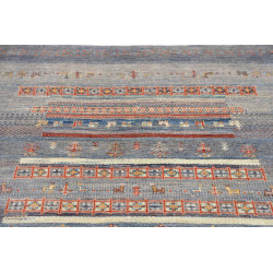 Tappeto Siva Pakistan 124x173 Blu Grigio Terrac