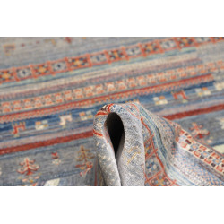 Tappeto Siva Pakistan 124x173 Blu Grigio Terrac