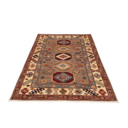 Rug Kazak Fine Pakistan 122x190 Brown Beige Red