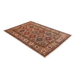 Rug Kazak Fine Pakistan 126x184 Taupe Grey Crea