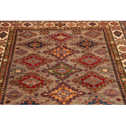 Rug Kazak Fine Pakistan 126x184 Taupe Grey Crea