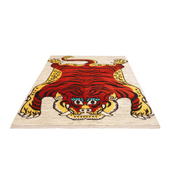 Tappeto Gabbeh Marrakech Pakistan 159x220 Rosso