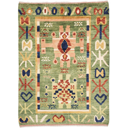 Tappeto Gabbeh Marrakech Pakistan 133x179 Verde