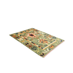 Tappeto Gabbeh Marrakech Pakistan 133x179 Verde