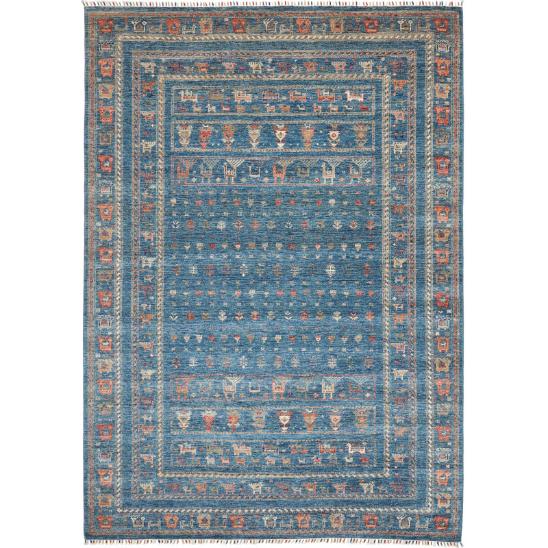 Tappeto Rubin Pakistan 205x287 Blu Petrolio Ter