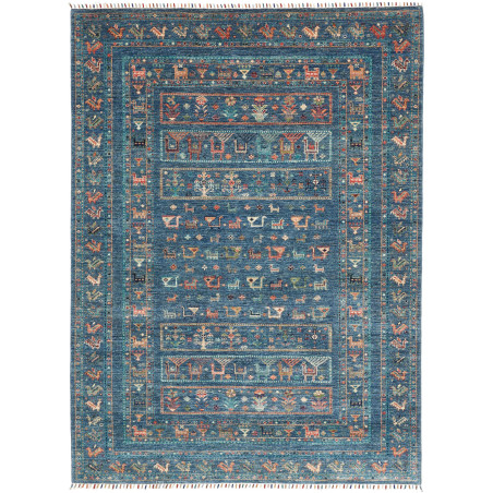 Tappeto Rubin Pakistan 171x233 Blu Arancio Beig