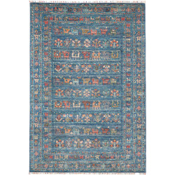 Tappeto Rubin Pakistan 166x240 Blu Teal Arancio