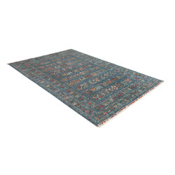 Tappeto Rubin Pakistan 166x240 Blu Teal Arancio