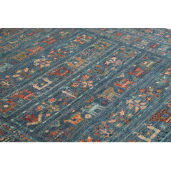 Tappeto Rubin Pakistan 166x240 Blu Teal Arancio