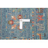Tappeto Rubin Pakistan 166x240 Blu Teal Arancio