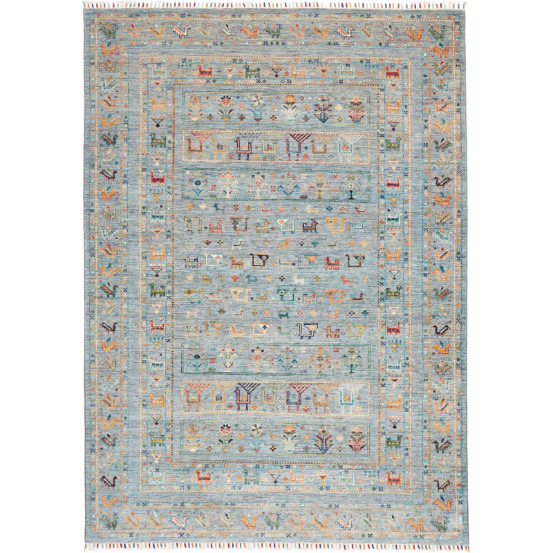 Tappeto Rubin Pakistan 165x231 Azzurro Cielo Ve