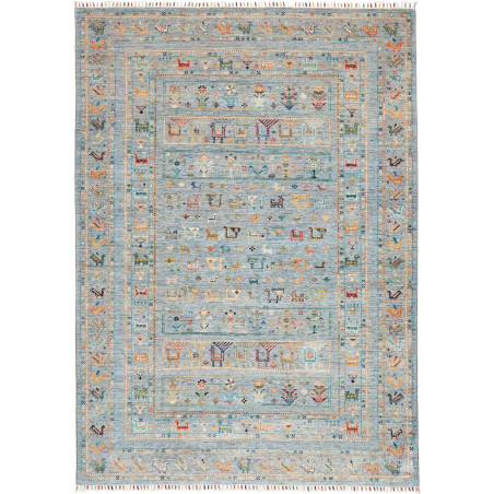 Tappeto Rubin Pakistan 165x231 Azzurro Cielo Ve