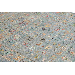 Tappeto Rubin Pakistan 165x231 Azzurro Cielo Ve