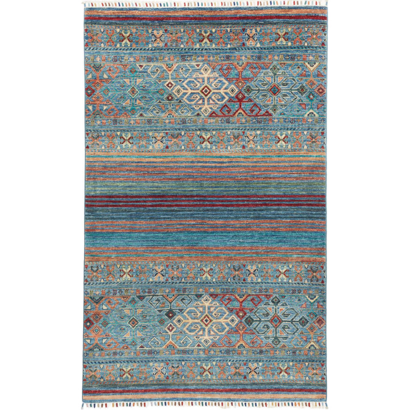Tappeto Rubin Pakistan 120x193 Turchese Blu Ara