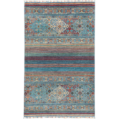 Tappeto Rubin Pakistan 120x193 Turchese Blu Ara