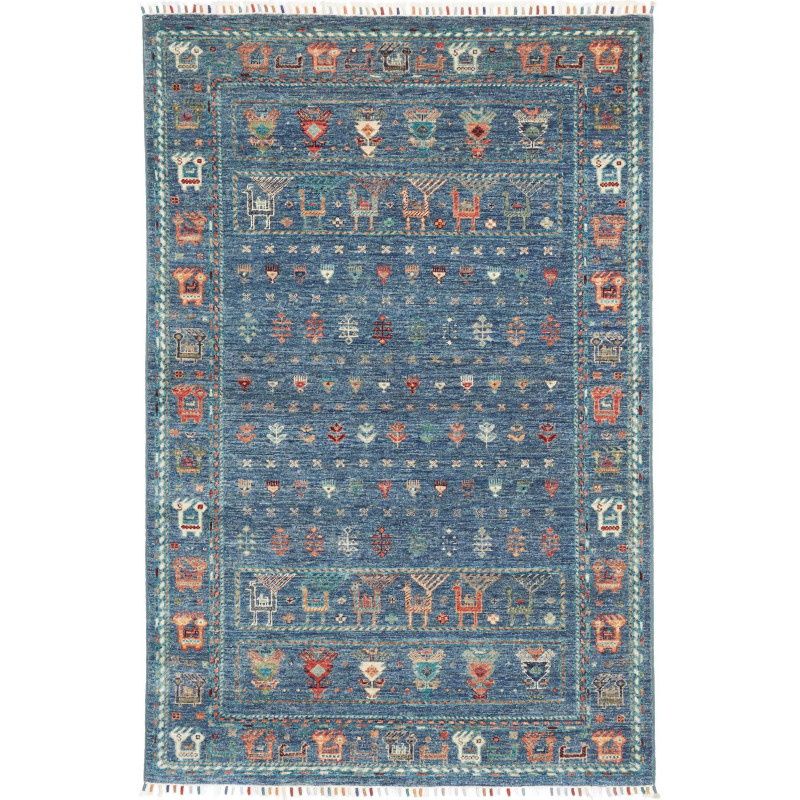 Tappeto Rubin Pakistan 120x183 Blu Terracotta A